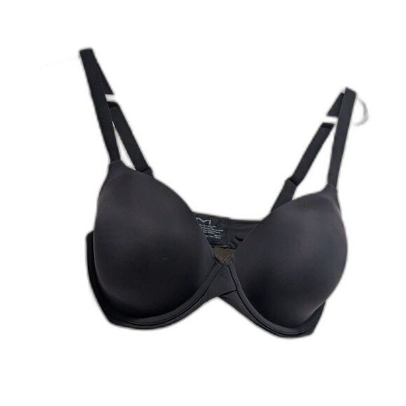 Maidenform 34D Bra Wired Light Padding J-hooks Cross back Black - Picture 1 of 5